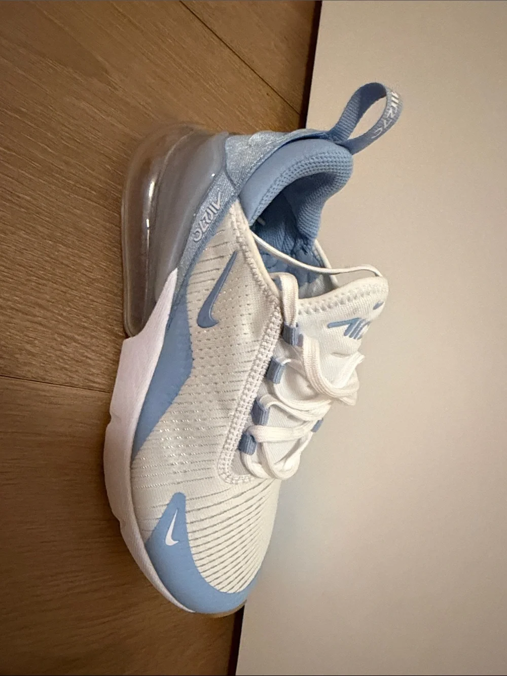 Nike Kids Air Max 270 Sneakers - White and Light Blue